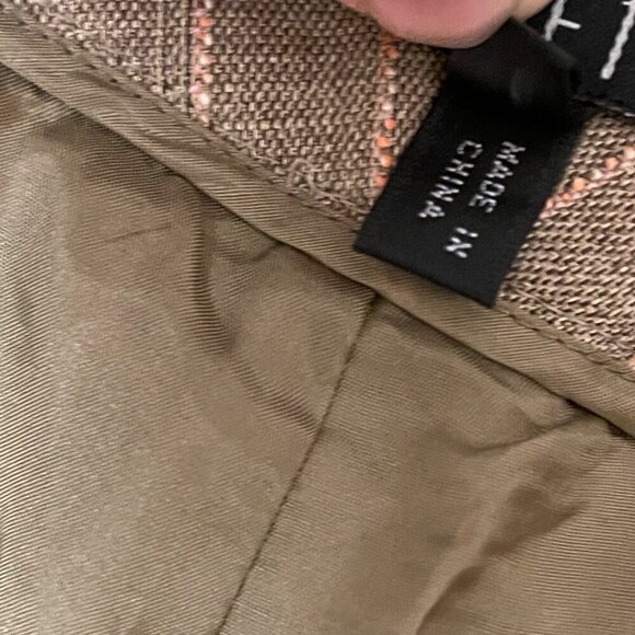 NWT Lafayette 148 New York Womens Mocha Pinstripe Pants pale pink Size 8 - Picture 6 of 10
